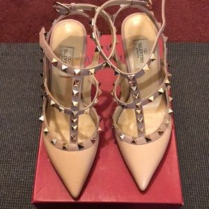 Valentino Cream stud heels